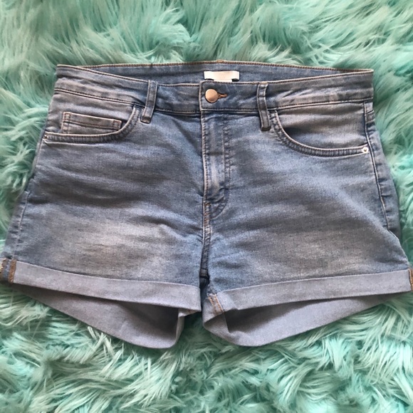 H&M Girlfriend Shorts Rolled Cuff fit like Sz 8 - Picture 6 of 8